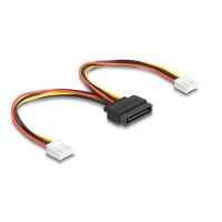 cable de alimentacion delock sata 15 pines a 2 x floppy 4 pines 15 cm