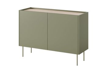 Cómoda de 2 puertas con pie de metal 120x85 cm