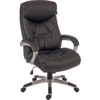 teknik siesta 6916 leather reclining executive chair - black black