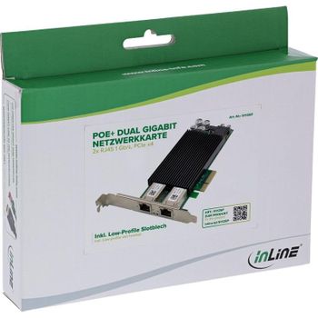 Tarjeta de Red InLine 51125P PCI Express 2 Puertos Gigabit Ethernet USB 3.2 Gen1