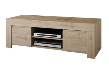 Mueble tv en melamina roble oscuro