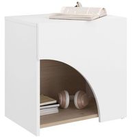 mesita de noche dormitorio arabia color blanco mate 48x47x34 cm