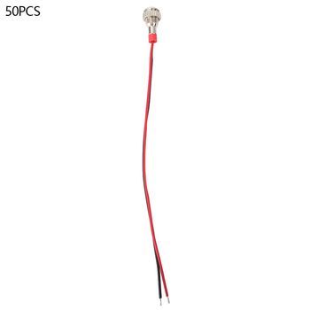 50 Luces Led De Advertencia Ip65 A Prueba De Agua 12v Rojas