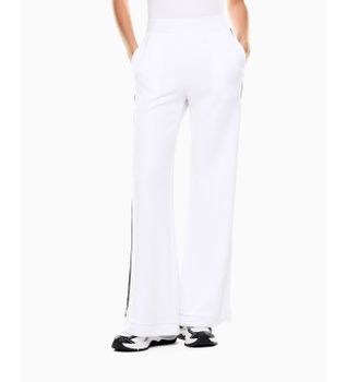 EA7 para mujer. 7W000961_AF12501 Pantalón Logo Series blanco (XS), Casual, Poliéster Reciclado