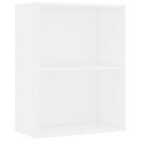 estanteria de 2niveles madera contrachapada blanca 60x30x765cm