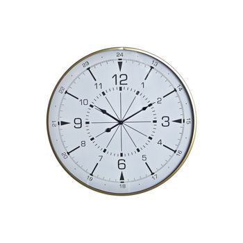 Reloj Pared Metal Cristal 60x3x60 Brujula Dorado