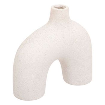Factory Cuadros Jarrón Asy Cerámica Blanco 18 Cm Alto