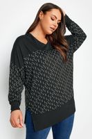 yours top negro de pico eslogan love mujer curvy y tallas grandes yours