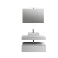 mueble de bano de 5 piezas en melamina blanco mate