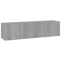 mueble pared tvmesa tv de salon madera gris sonoma 120x30x30cm