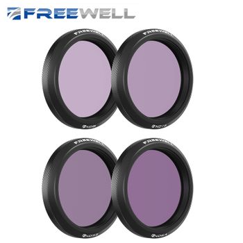 Freewell-Juego de filtros ND para DJI Osmo Action 5 Pro/Action 4/Action 3, Kit de filtros para lentes de cámara, paquete de 4, accesorios para cámaras ND8, ND16, ND32, ND64