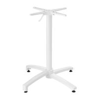 mesa con sistema inclinable de pie en aluminio blanco