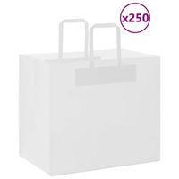 bolsas de papel kraft con asas 250 uds blanca 32x22x28 cm cfw211824