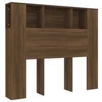mueble cabecero cama  panel de cabecera color roble marron 120x185x1025 cm