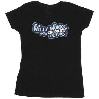 Willy Wonka Camiseta Chocolate Factory Logo para mujer