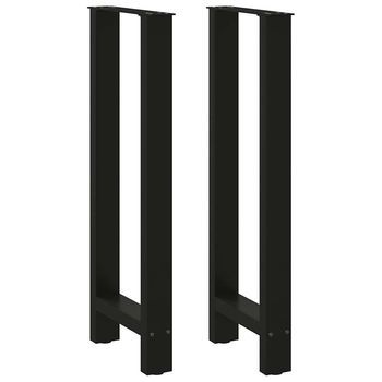 Patas Para Mesa De Bar Negras (2 Unidades, 40 X 100-101 Cm, Acero) Vidaxl