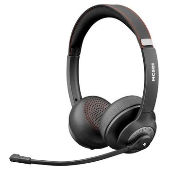 Auriculares Bluestork MC501 inalámbricos Bluetooth para oficina y videollamadas plegables negros