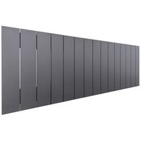 cabecero de madera reciclada dm estilo palet vertical 145x46cm camas 135140 - gris solido