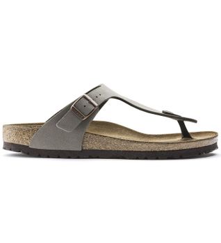 Birkenstock para hombre. 43391 Sandalias Gizeh Birko-Flor (Ajuste Regular) gris (39), Plano, Ninguno, Casual