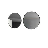espejo redondo led antivaho on-off marco negro 70 neutra 4000k