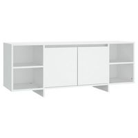 mueble para tv madera contrachapada blanco 130x35x50 cm