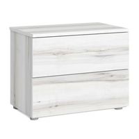 mesita 2 cajones lyon 538 cm albo - melamina 2 cajones modelo lyon de 