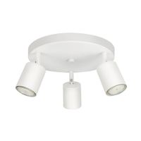 hoffnung - foco de techo de metal color blanco 24 cm 3 luces gu10