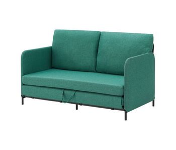 Sofá cama soini plegable diseño 2 en 1 espuma textil metal 78 x 125 x 67 cm - verde [en.casa]