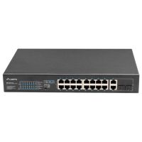 switch lanberg rsfe-16p-2c-150 18 puertos poe 1u no administrado