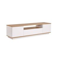 soporte de tv de madera veramont - 180 x 44 x 44 cm - marron claro