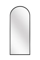 espejo en arco en aluminio negro 100x40x5 cm