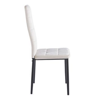 Pack 4 Sillas Lan Terciopelo De Terciopelo 96*40*40.50 Cm - Beige