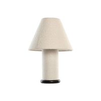 lampara sobremesa metal poliester 37x37x48 bucle