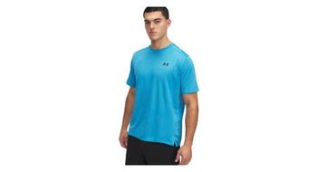 Maillot de manga corta under armour tech vent jacquard azul hombre