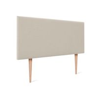 cabecero de lino natural liso 105x105cm con patas camas 105 - beige