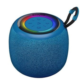 Altavoces Savio BS-042 Bluetooth Inalámbricos 5W IPX4 Compacto LED 5h Azul