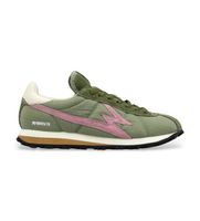 moa concept para mujer fl085 zapatillas de piel flash verde 38 plano cordones casual