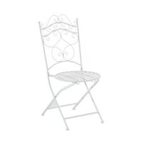 silla de jardin plegable indra metal blanco 50x40x92 cm clp