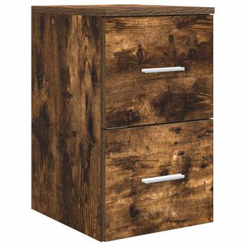 Gabinete De Baño Intermedio Roble Ahumado 30 X 44,5 X 50 Cm Vidaxl