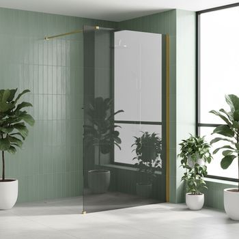 Pared De La Ducha Rea Flexi Grey Gold 120