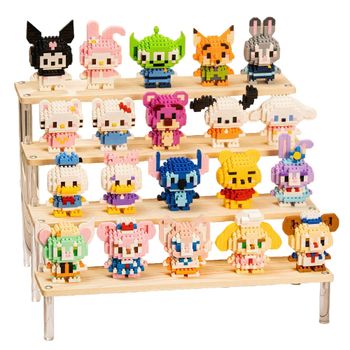 Muñeco de animal, modelo de construcción con bloques, micropartículas para ensamblar, pequeños adornos para manualidades, regalo de cumpleaños para niños y niñas.