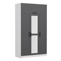 armario minar 3-235 antracita blanco 135x235x52 cm