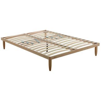 Somier De Láminas Natural 14 Láminas Madera Reforzado - 90x182 Cm