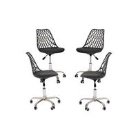 pack 4 sillas mima office - negro