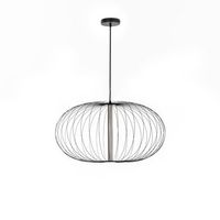 mizar - lampara colgante led en acero negro