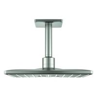 conjunto de ducha de techo grohe rainshower smartactive 310 cube con brazo 142 mm 2 chorros supersteel infinity finish 26481dc0