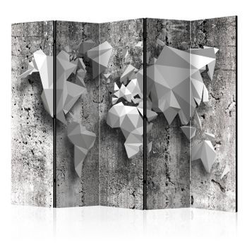 Biombo - World Map: Origami Ii (225x172 Cm)