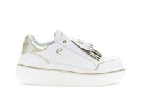 slip-on en piel revestida con detalle de flecos whitegold 38