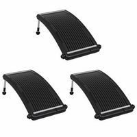 paneles calefactores solares de piscina curvos 3 uds 110x65 cm vidaxl