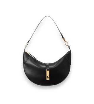 Polo Ralph Lauren para mujer. 428871248002 Bolso de hombro Polo ID mini de piel de becerro (OSFA), Negro, Casual